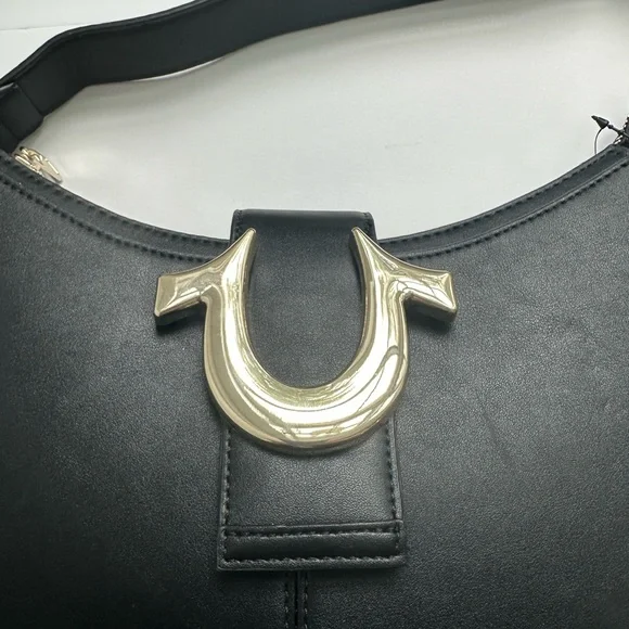 NWT Horseshoe Crescent Purse by True Religion Brand Jean. Shoulder bag. Black. - Picture 10 of 16